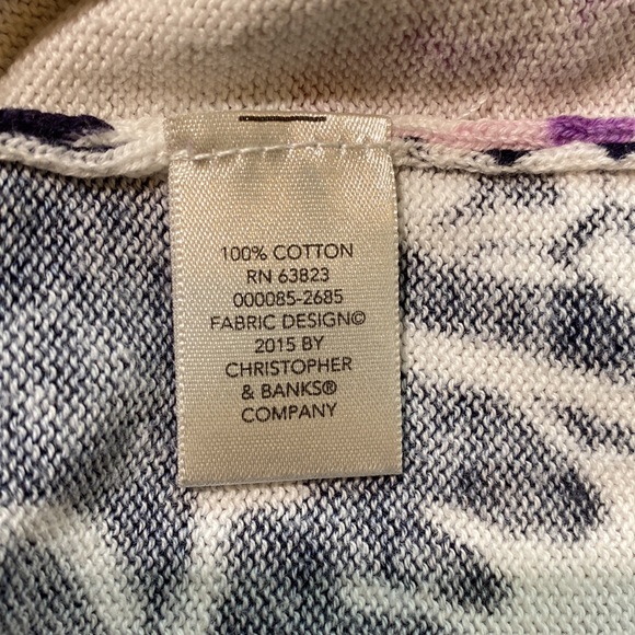 Petite Floral Cotton Sweater by CHRISTOPHER BANKS - Picture 5 of 6